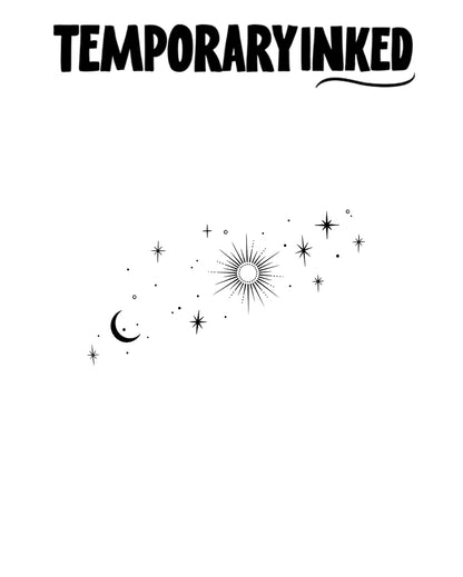 Sun Moon Sparkle Tattoo