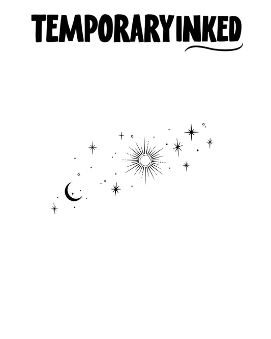 Sun Moon Sparkle Tattoo