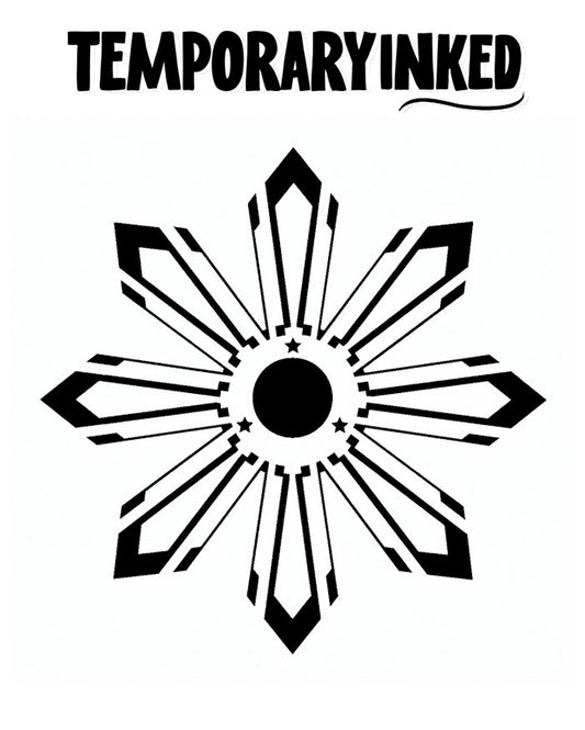 Sunburst Star Large Tattoo