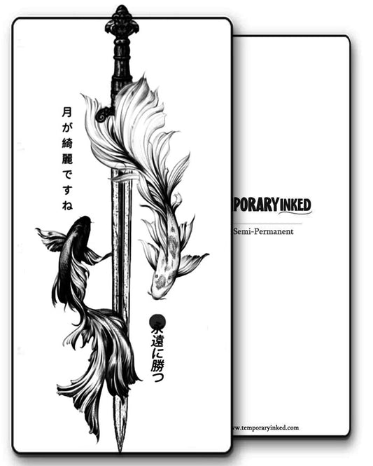 Sword Koi Dance Tattoo