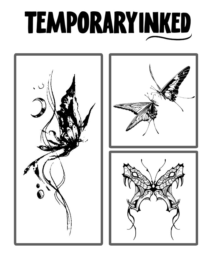 Black Veil Butterfly Tattoo Pack