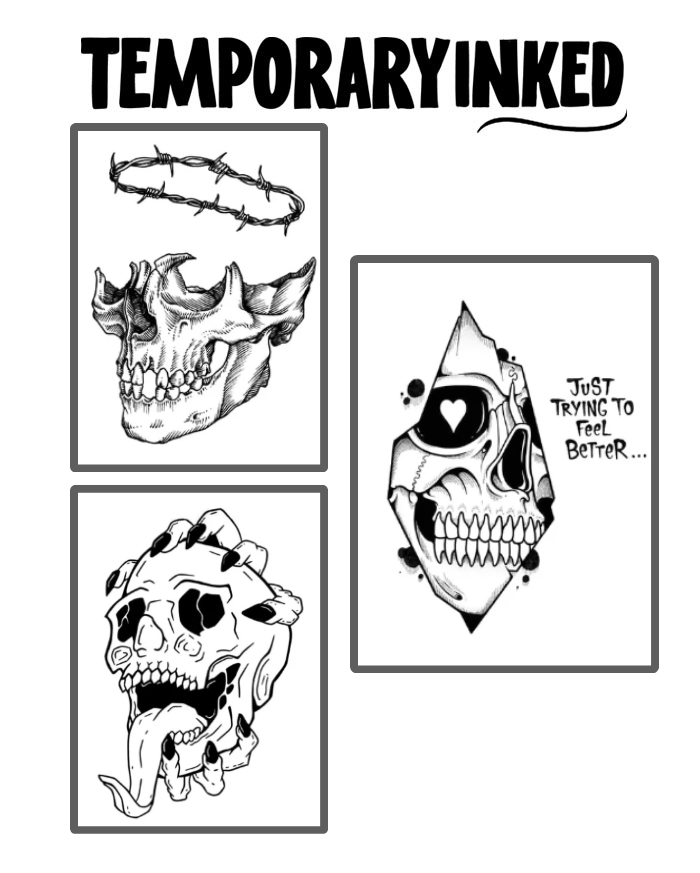 Broken Crown Skull Tattoo Pack