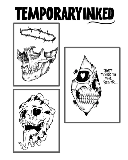 Broken Crown Skull Tattoo Pack