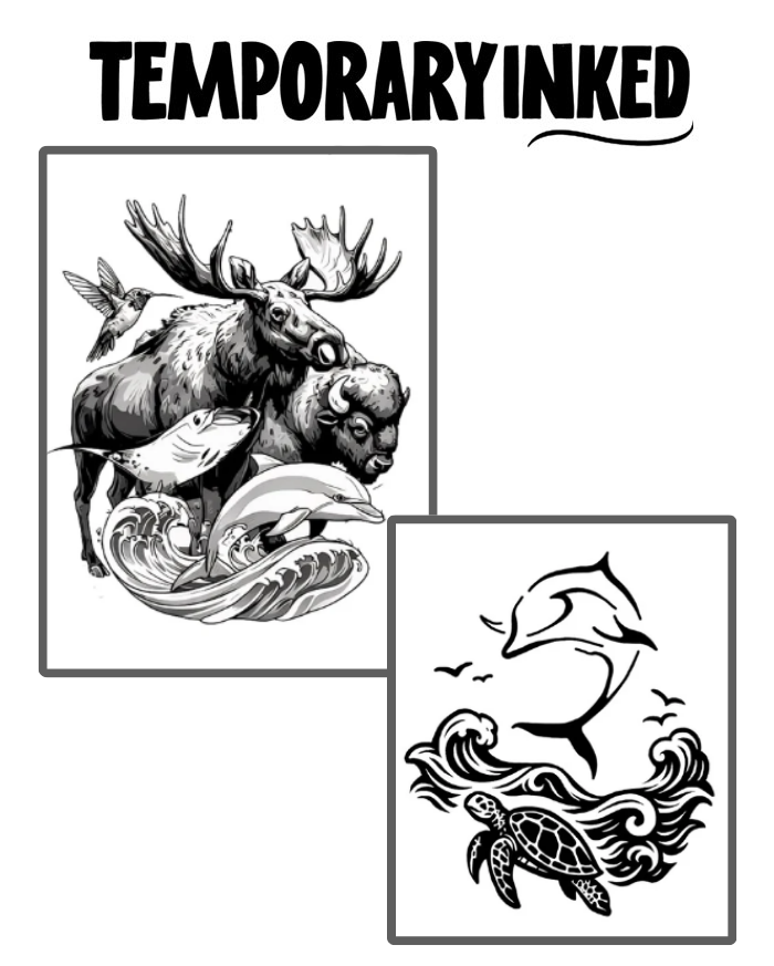 Land • Sea • Sky Wildlife Tattoo Pack