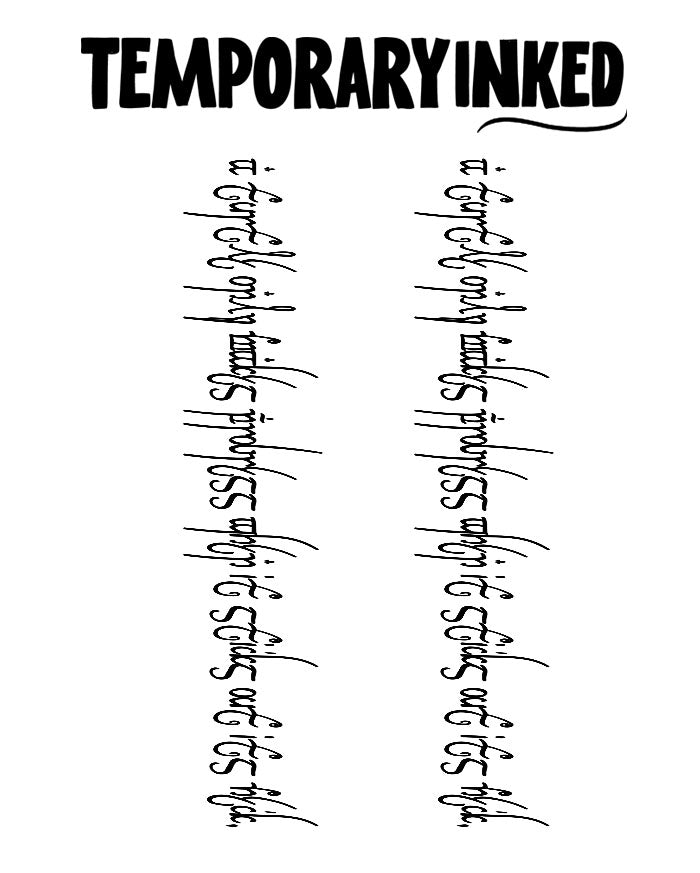 Tengwar Script XL Tattoo