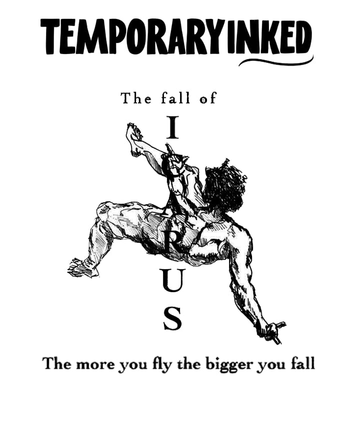 The Fall Of Icarus XL Tattoo