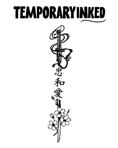 The Three Virtues Sword Tattoo