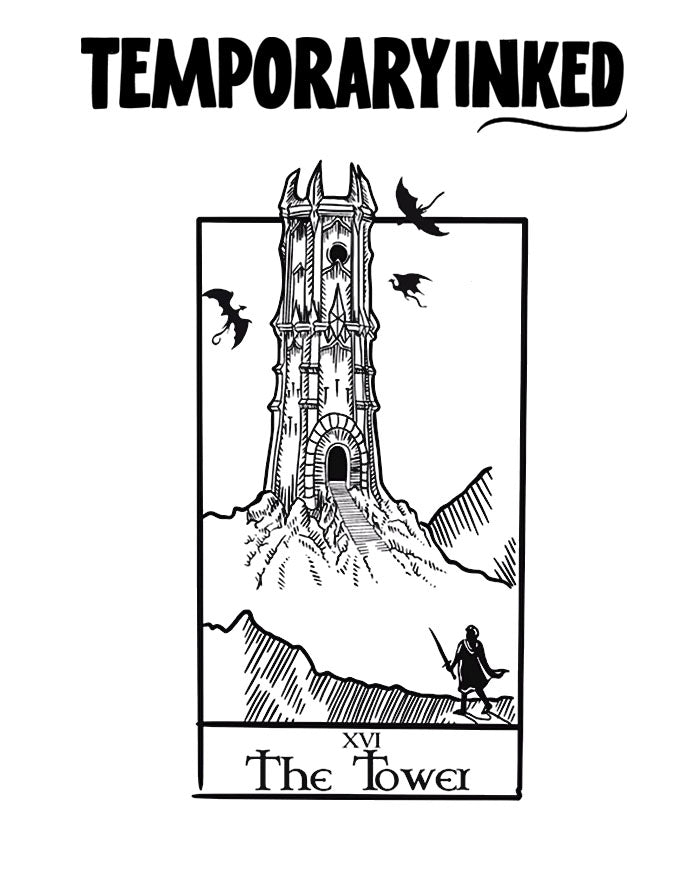 The Tower Tarot Tattoo