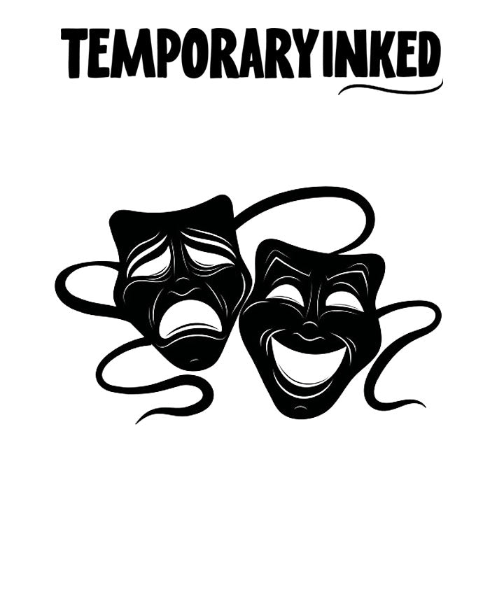 Theatre Mask Tattoo