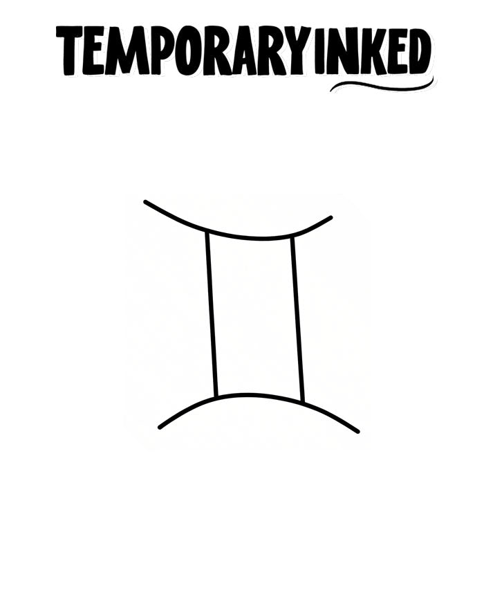 Thin Gemini Tattoo