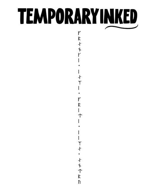 Thin Runic Script Tattoo