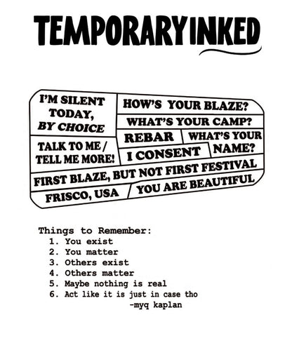 Things To Remember Tattoo