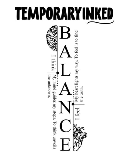 Think and Feel Balance Tattoo
