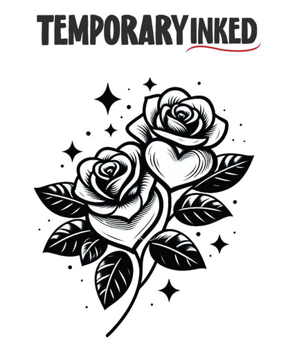 Thorn Kiss Flowers Tattoo by TemporaryInked.com