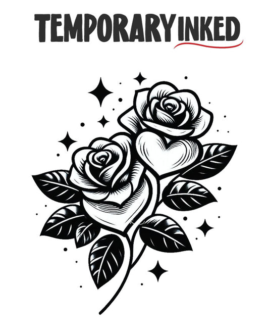 Thorn Kiss Flowers Tattoo by TemporaryInked.com