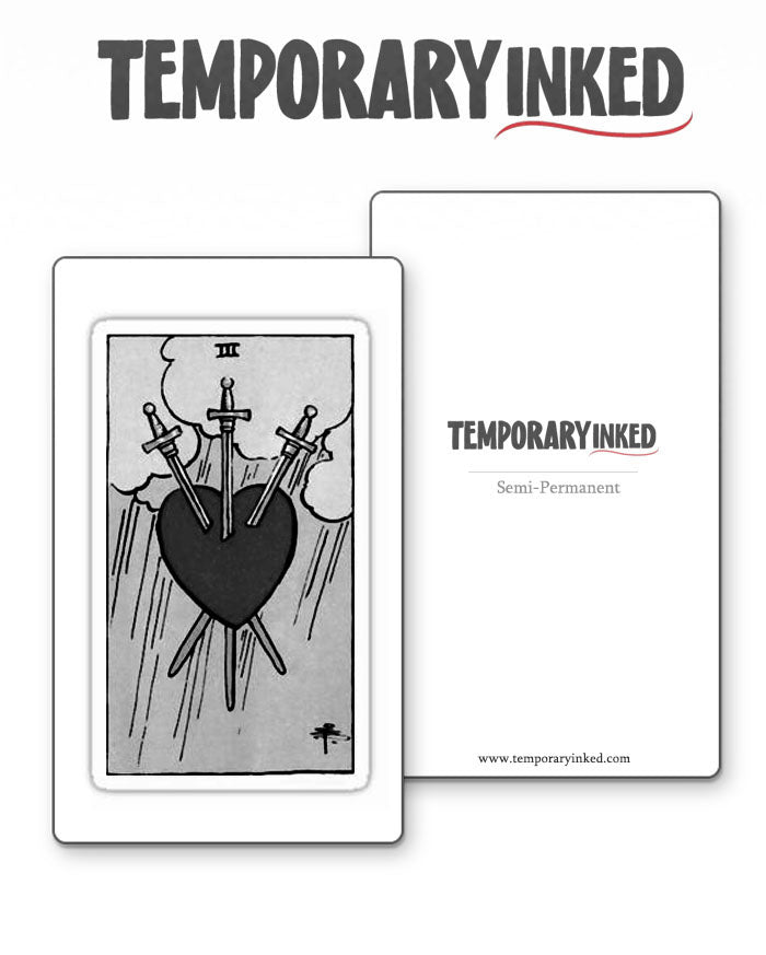 3 Sword Tarot Tattoo