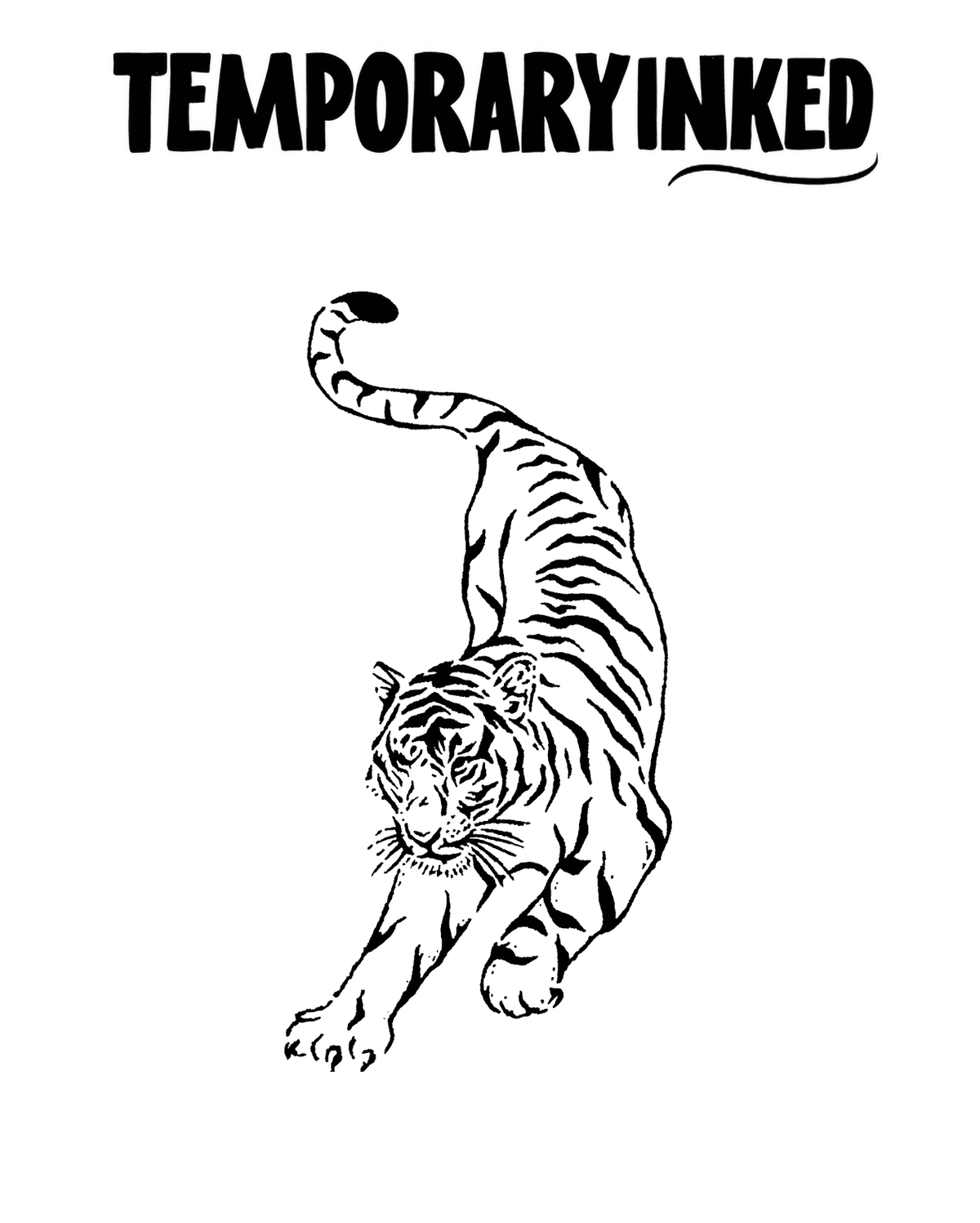 Tiger In Motion Tattoo