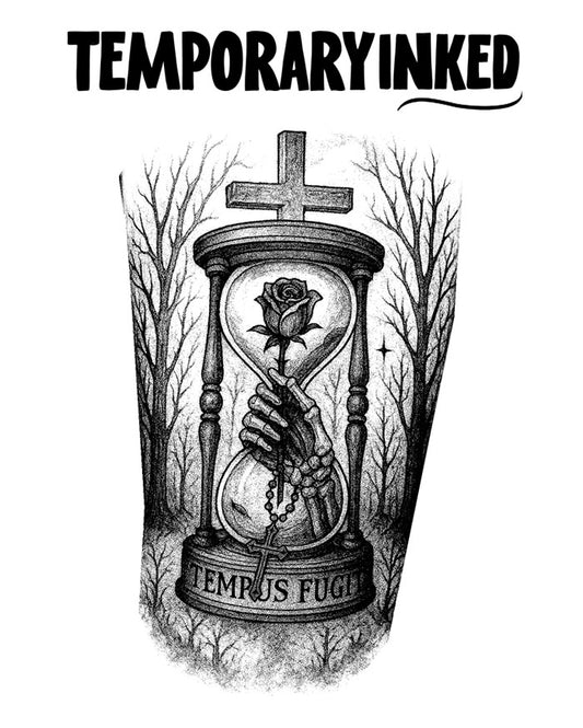 Time Flies Latin XL Tattoo