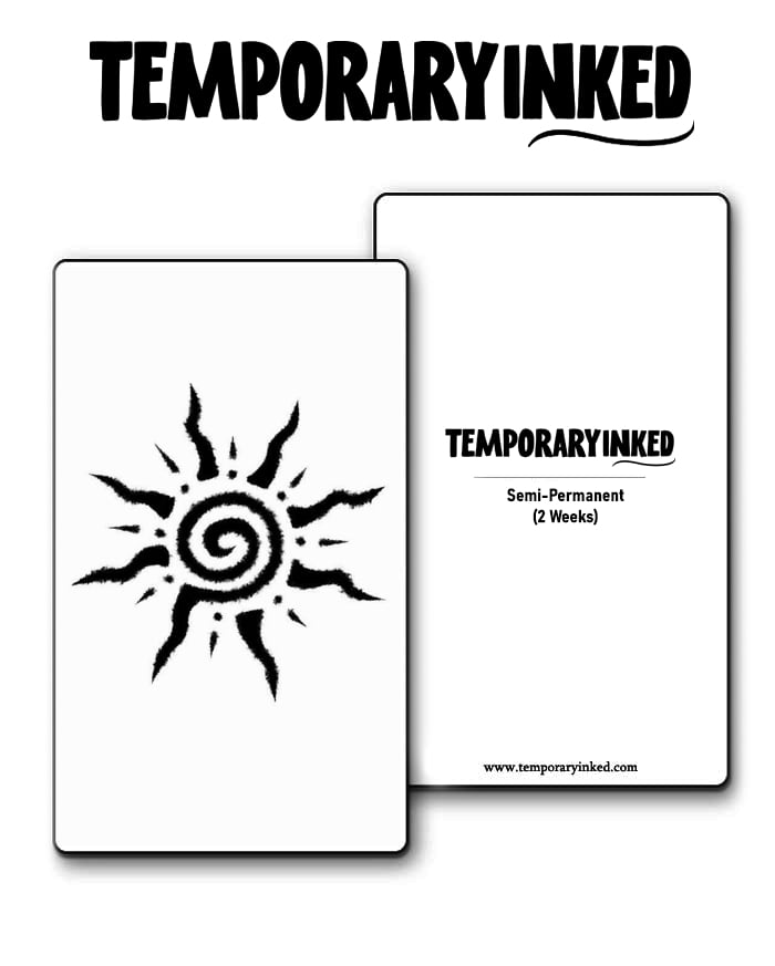 Tribal Sun Spiral Tattoo