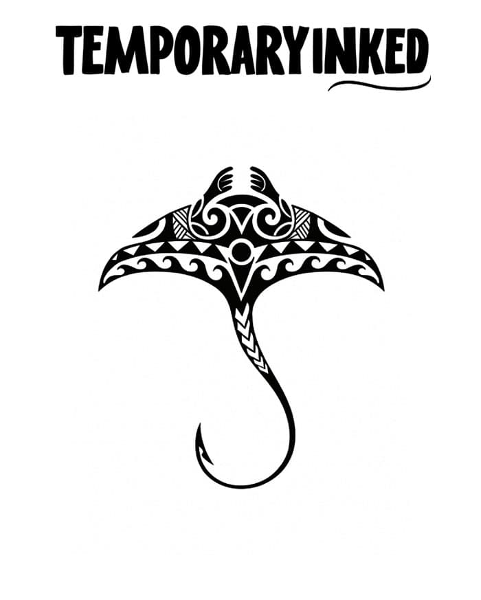 Tribal Manta Ray Tattoo
