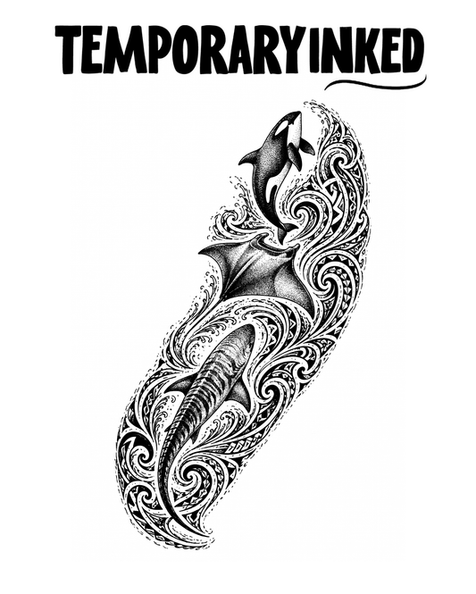 Tribal Marine Life Tattoo