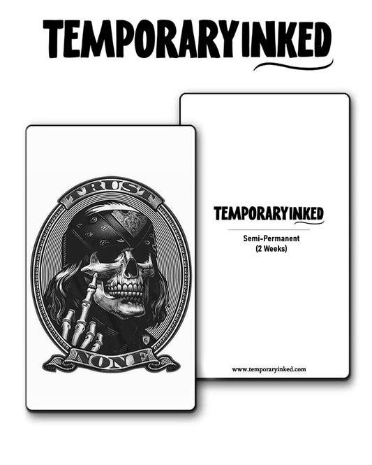 Trust None Skull Tattoo