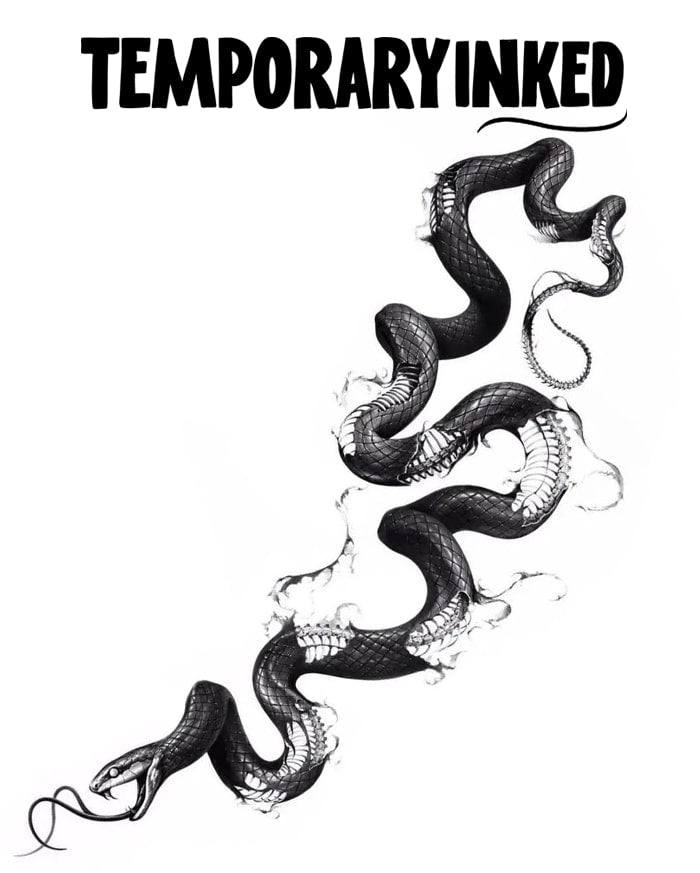 Twisting Serpent XL Tattoo