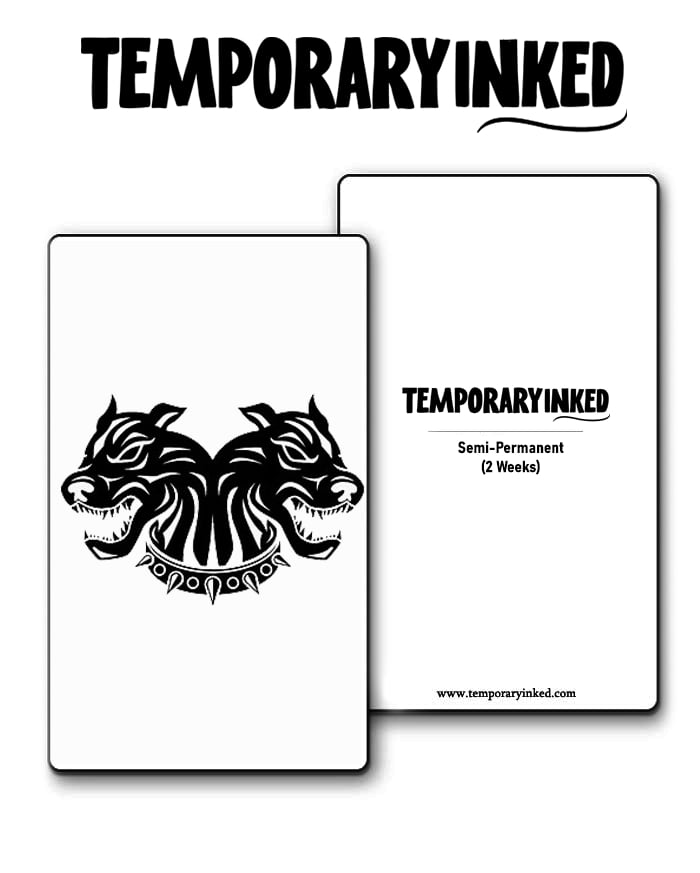 Two-Headed Tribal Beast Tattoo