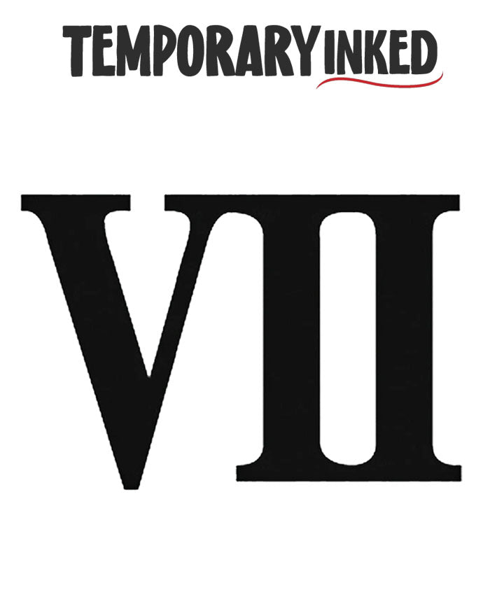 Roman Number Temporary Tattoo by TemporaryInked.com | Create Your Own Number Tattoo