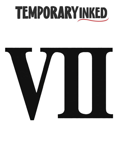 Roman Number Temporary Tattoo by TemporaryInked.com | Create Your Own Number Tattoo