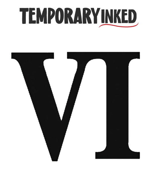 Roman Number Temporary Tattoo by TemporaryInked.com | Create Your Own Number Tattoo