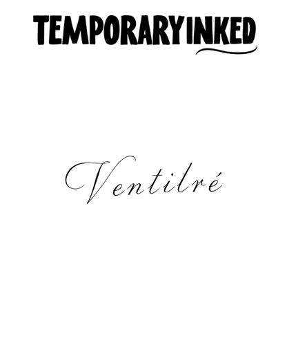 Ventitre Text Small Tattoo