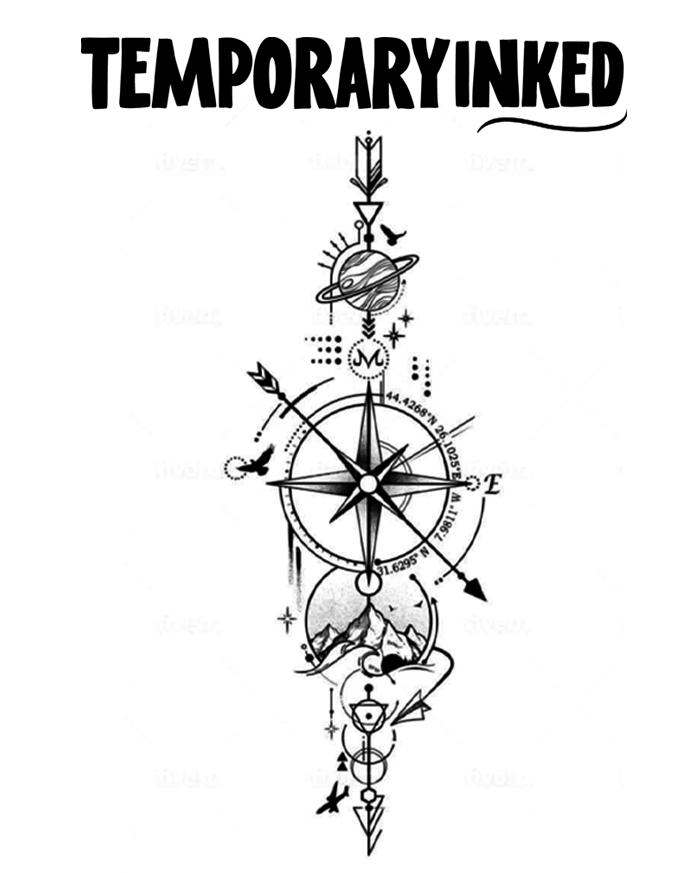 Wanderer’s Compass Tattoo