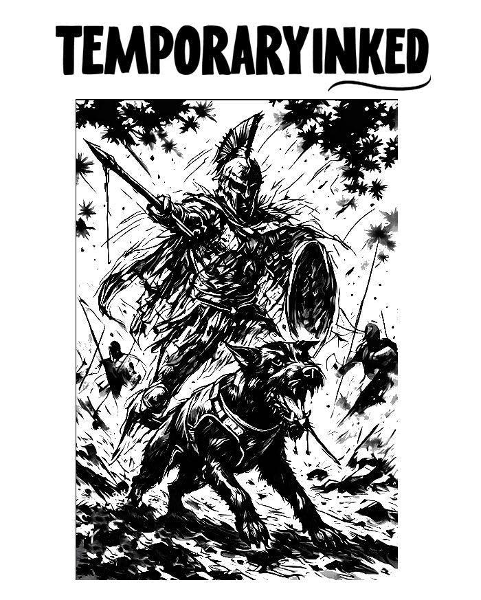 Warhound of Sparta Image XL Tattoo