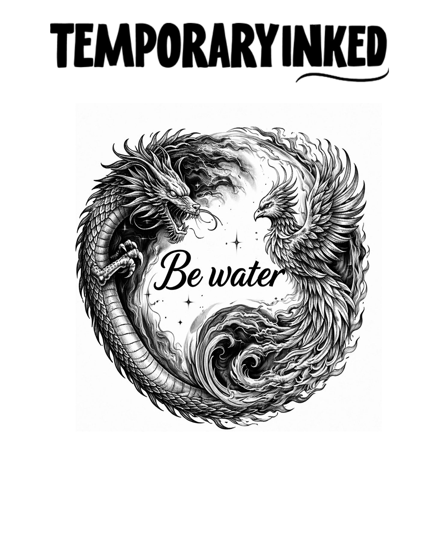 Water Dragon Phoenix Tattoo
