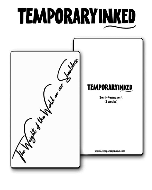 Weight Of The World Thick Tattoo