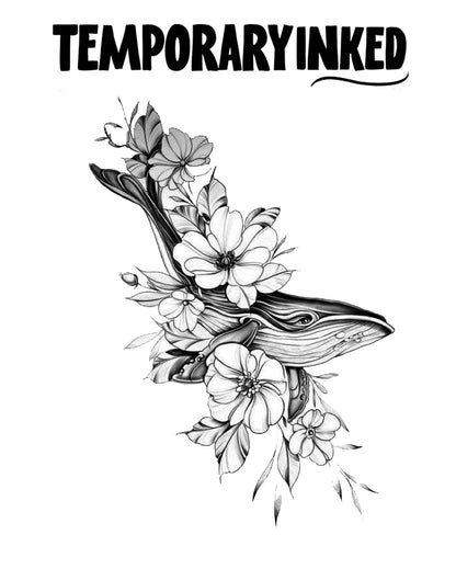 Whale in Bloom Tattoo