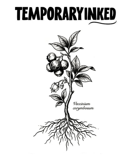 Wild Blueberry Plant Tattoo