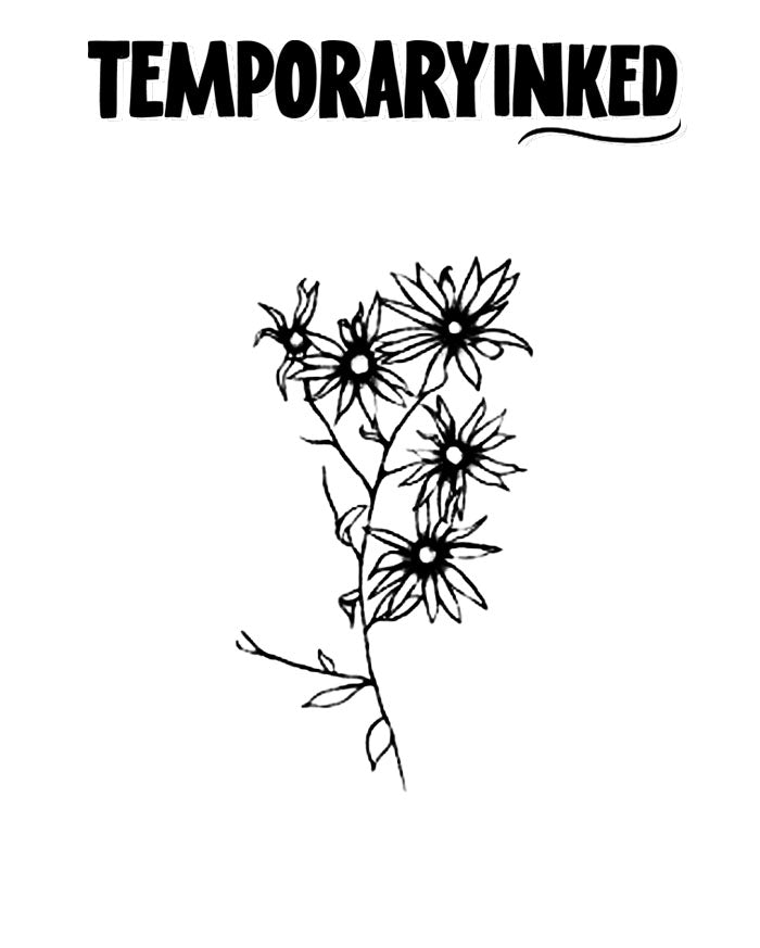 Wild Daisy Stem Tattoo