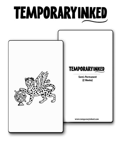 Winged Mythical Leopard Tattoo