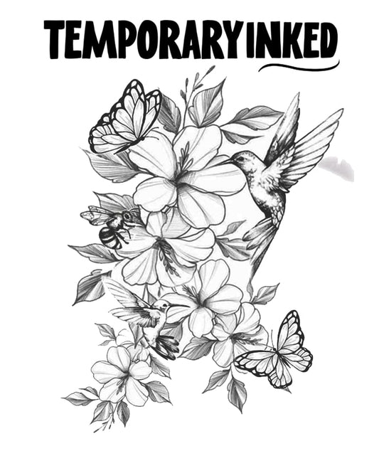 Wings & Petals Tattoo