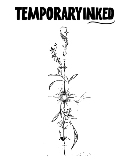 Wings & Wildflowers XL Tattoo