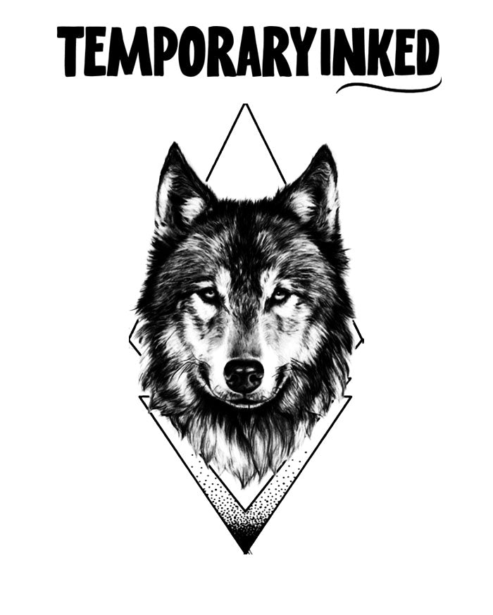 Wolf Geometry Tattoo