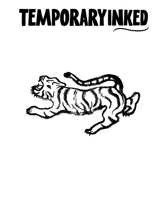 Woodblock Tiger Tattoo