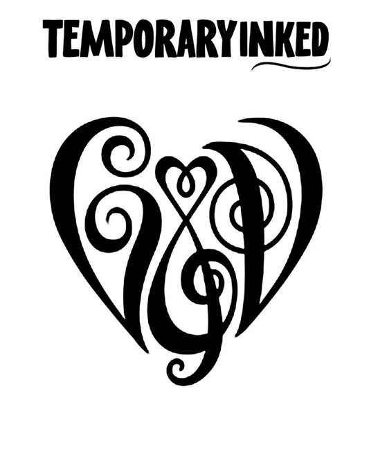 Woven Hearts Finger Tattoo