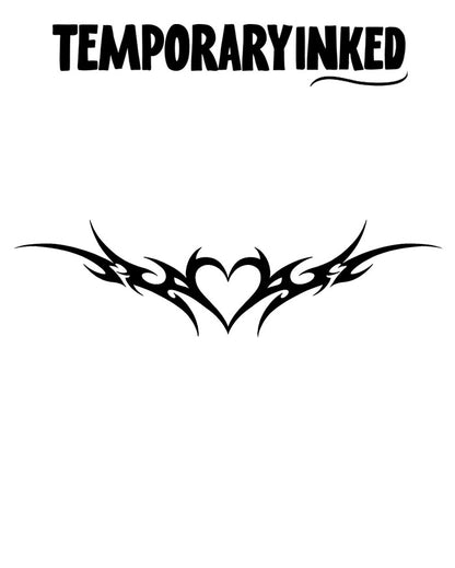 Y2K Heart Lower Back Tattoo