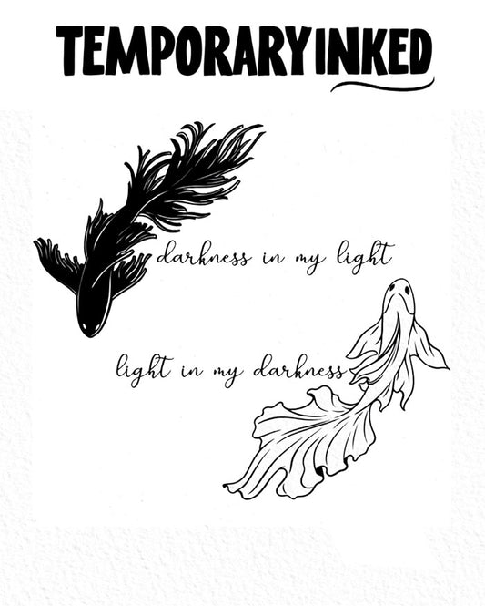 Yin Yang Koi Fish Tattoo