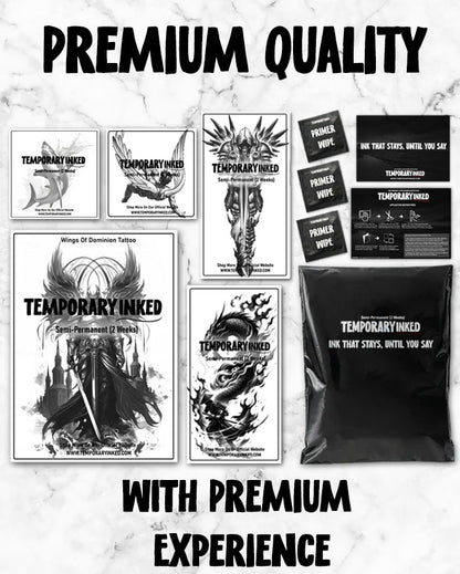 Your Order Includes: Temporary Tattoos - Semi-Permanent Non Permanet Tattoos - TemporaryInked.com
