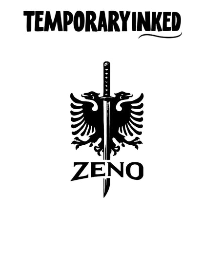 Zeno Heraldic Sword Tattoo